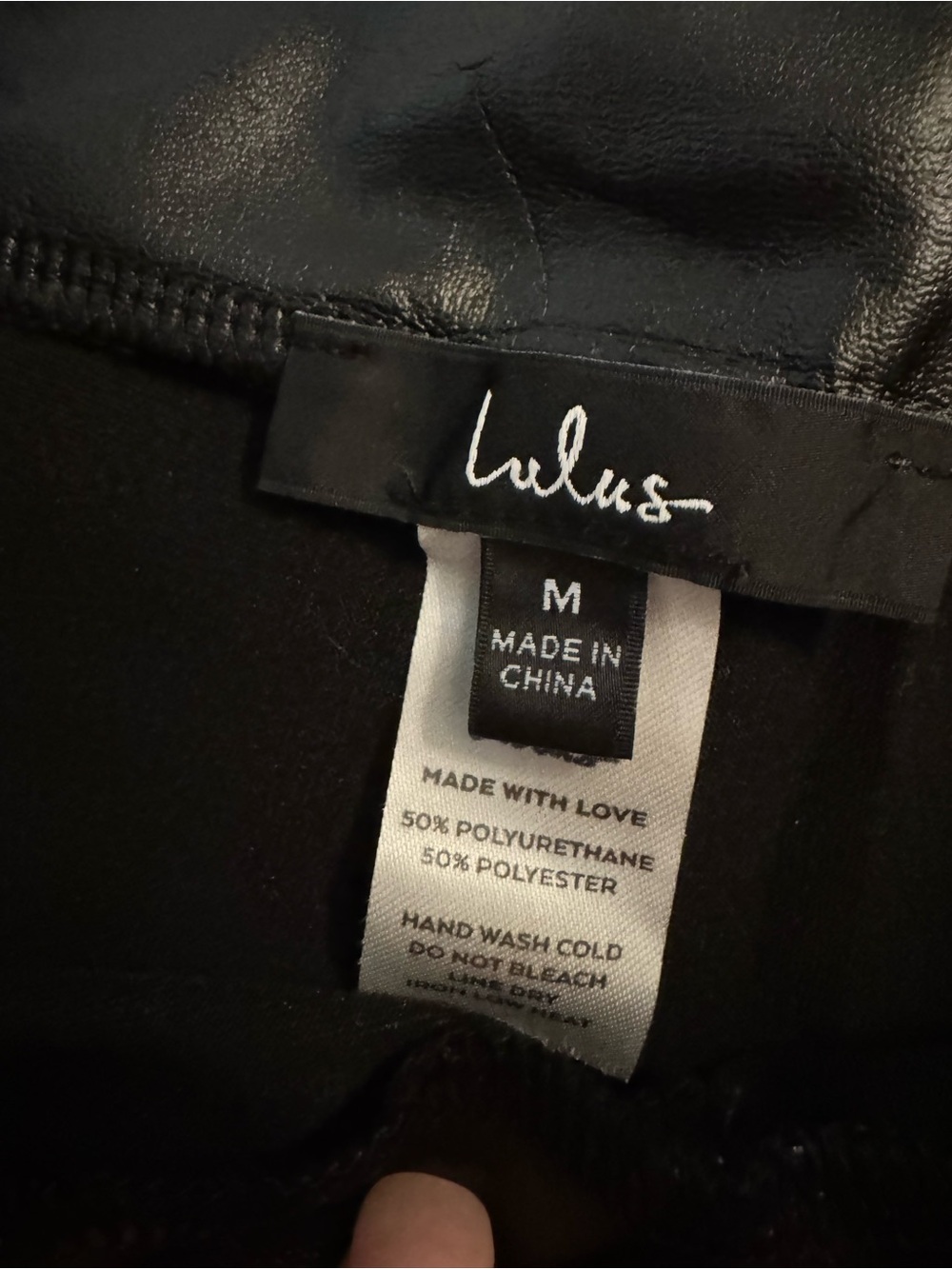Lulu's Black Faux Leather Leggings